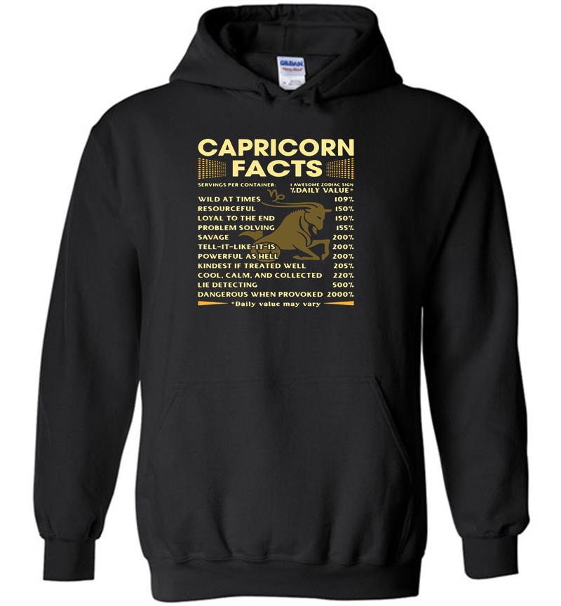 Capricorn Facts Daily Value May Vary Hoodies