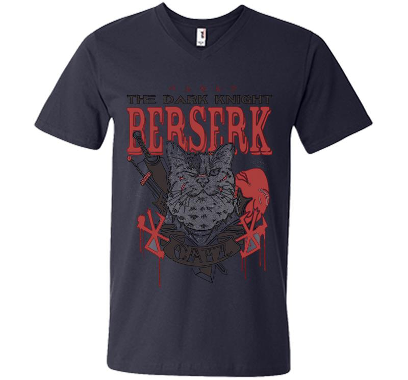 Inktee Store - Cat Z The Dark Knight Berserk V-Neck T-Shirt Image