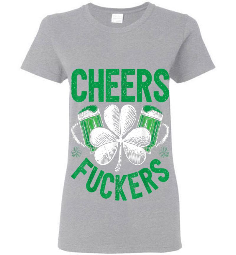 Inktee Store - Cheers Fuckers St Patricks Day Beer Drinking Mugs Womens T-Shirt Image