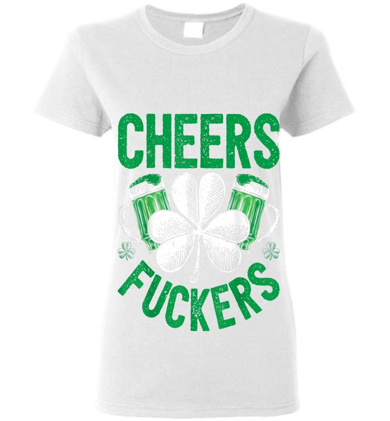 Inktee Store - Cheers Fuckers St Patricks Day Beer Drinking Mugs Womens T-Shirt Image