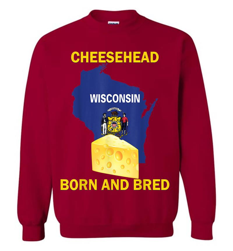 Inktee Store - Cheesehead Born And Bred Sweatshirt Image