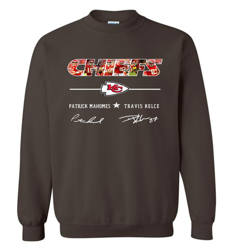 Inktee Store - Chiefs Patrick Mahomes And Travis Kelce Signature Sweatshirt Image