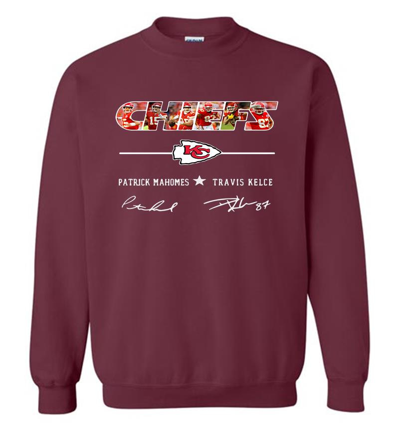 Inktee Store - Chiefs Patrick Mahomes And Travis Kelce Signature Sweatshirt Image