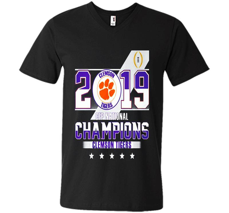Clemson Tigers Champions 2019 Cfp National Championship V-Neck T-Shirt