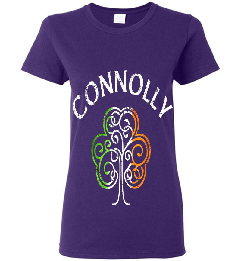 Inktee Store - Connolly Irish Shamrock St Patricks Day Womens T-Shirt Image