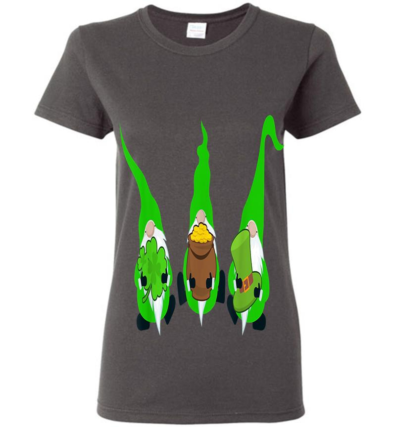 Inktee Store - Cute Gnomes St Patrick'S Day Green Irish Elf Tomte Lucky Womens T-Shirt Image