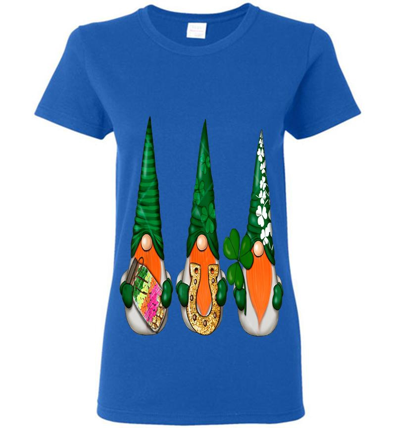 Inktee Store - Cute Nordic Gnomes Tomte Elves St Patrick'S Day Shamrock Womens T-Shirt Image