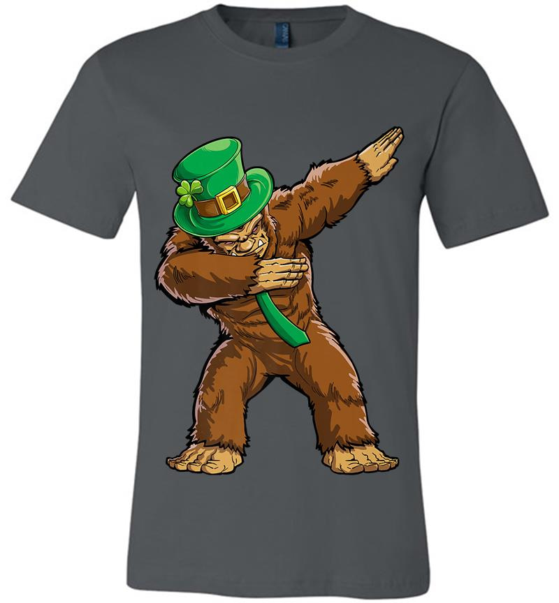Dabbing Bigfoot St Patricks Day Boys Leprechaun Sasquatch Premium Premium T-Shirt