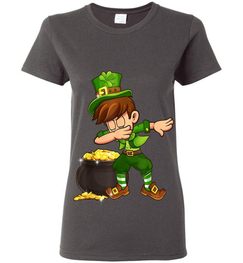 Inktee Store - Dabbing Boys Leprechaun St Patricks Day Shamrock Kids Womens T-Shirt Image