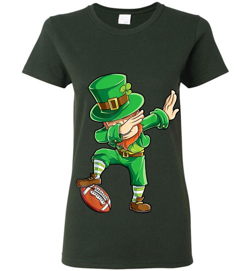 Inktee Store - Dabbing Leprechaun Football St Patricks Day Boys Kids Sports Womens T-Shirt Image