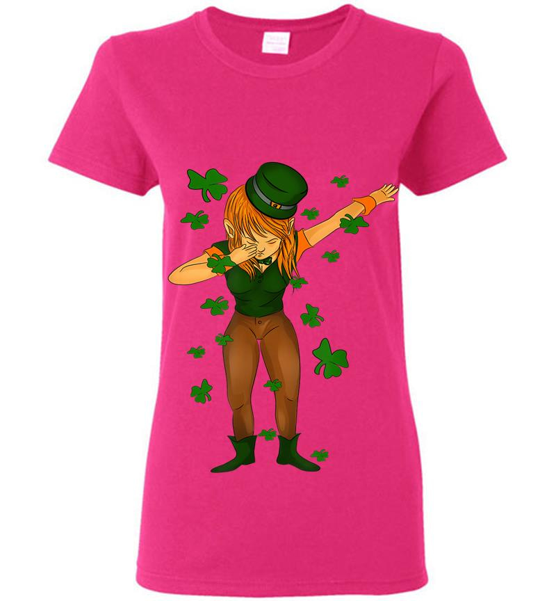 Inktee Store - Dabbing Leprechaun St. Patricks Day For Kids Womens T-Shirt Image