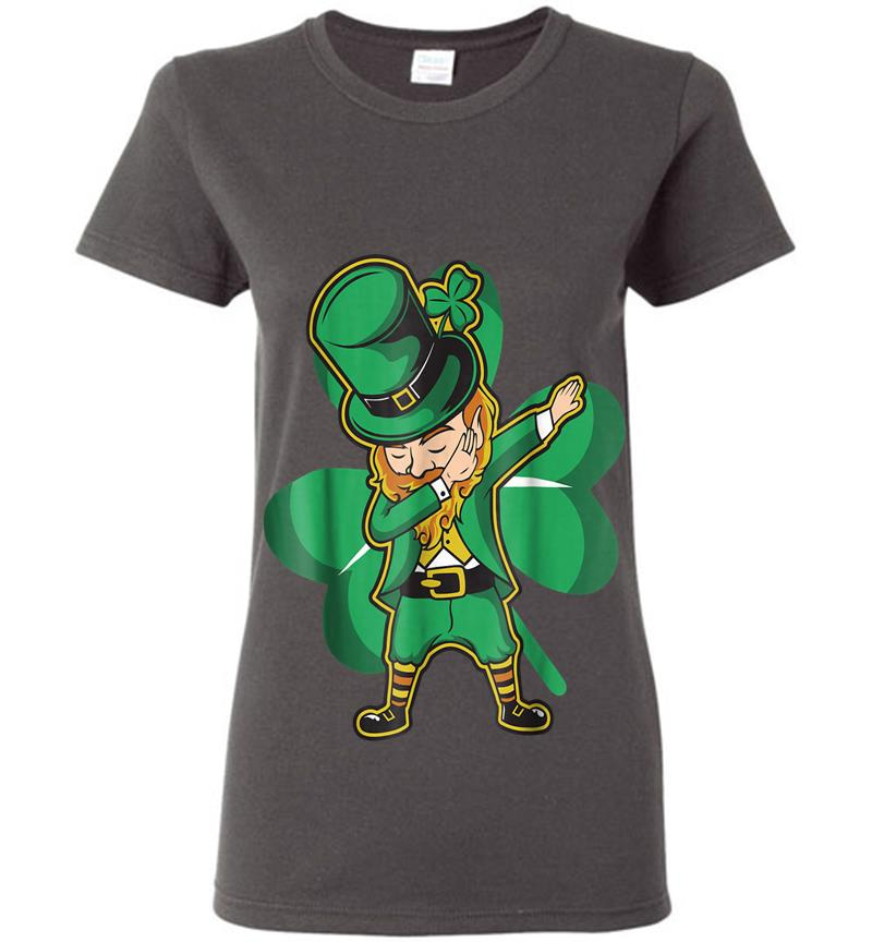 Inktee Store - Dabechaun - Funny Leprechaun Dabbing St Patricks Day Womens T-Shirt Image