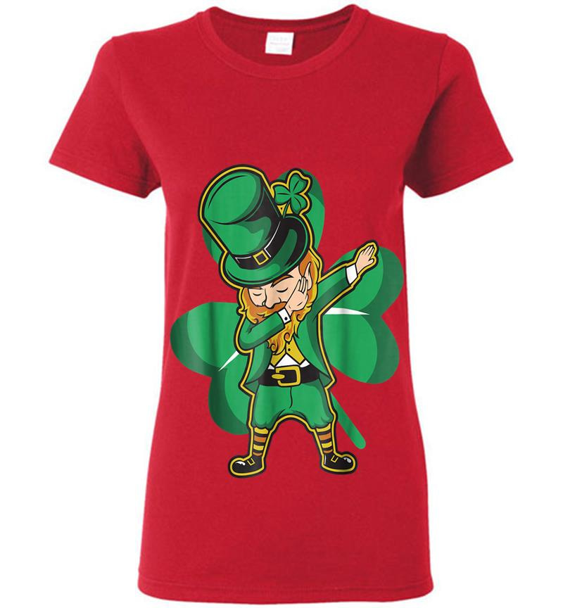 Inktee Store - Dabechaun - Funny Leprechaun Dabbing St Patricks Day Womens T-Shirt Image
