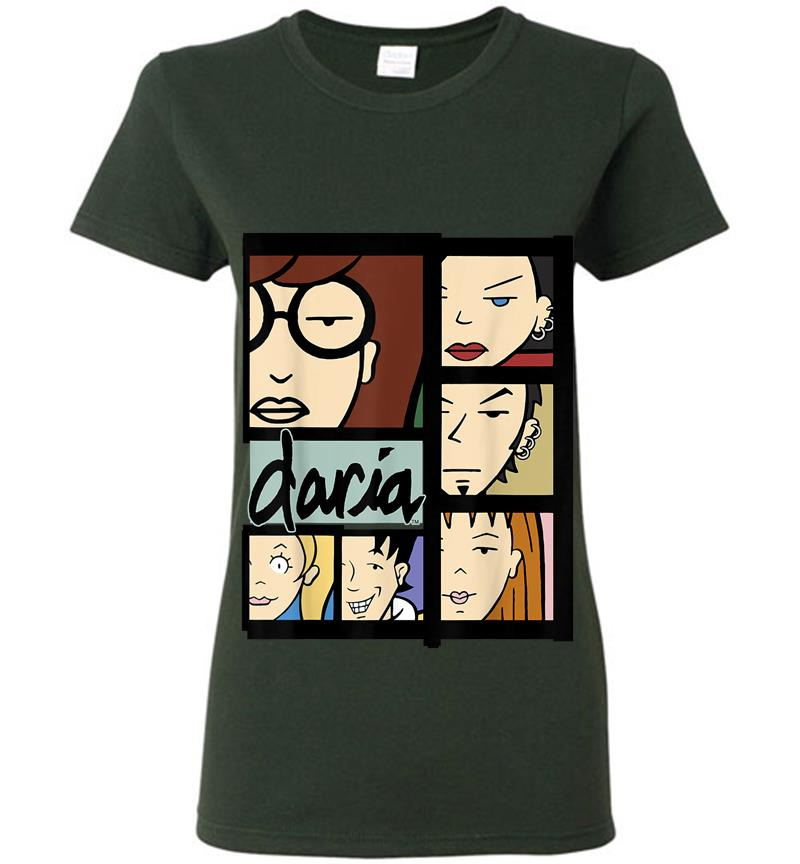 Inktee Store - Daria Character Panels Logo Women T-Shirt Image