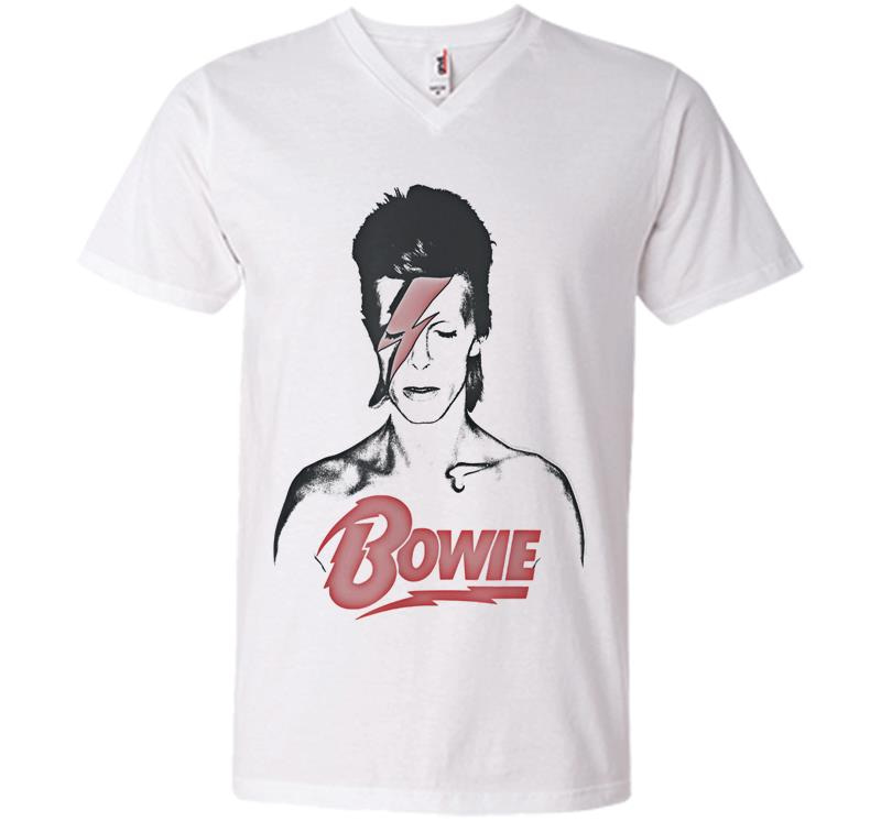 Inktee Store - David Bowie Aladdin Sane V-Neck T-Shirt Image