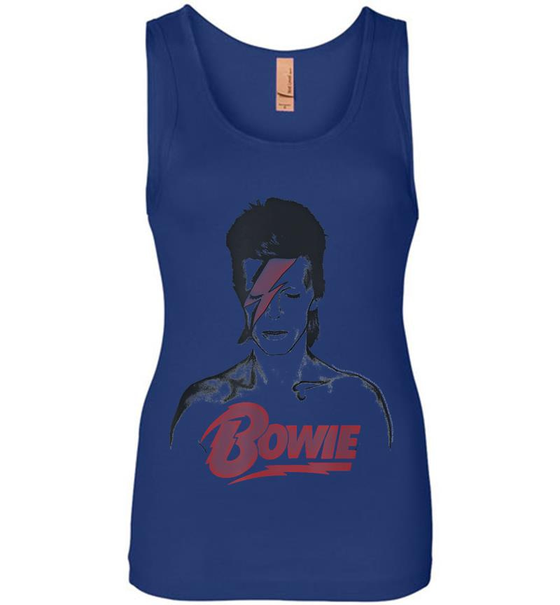 Inktee Store - David Bowie Aladdin Sane Womens Jersey Tank Top Image