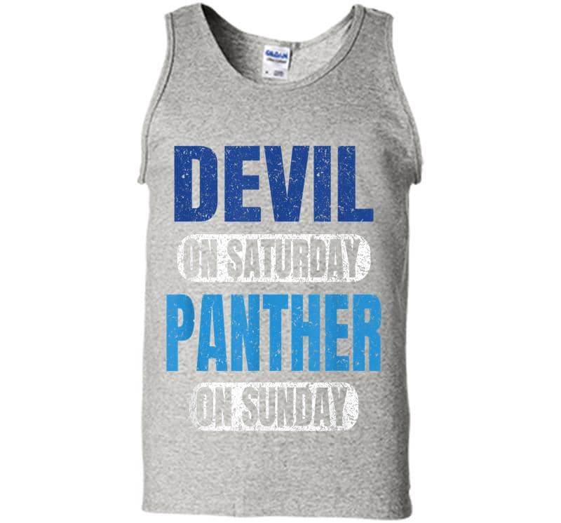 Devil On Saturday Panther On Sunday Carolina Cute Gift Funny Mens Tank Top