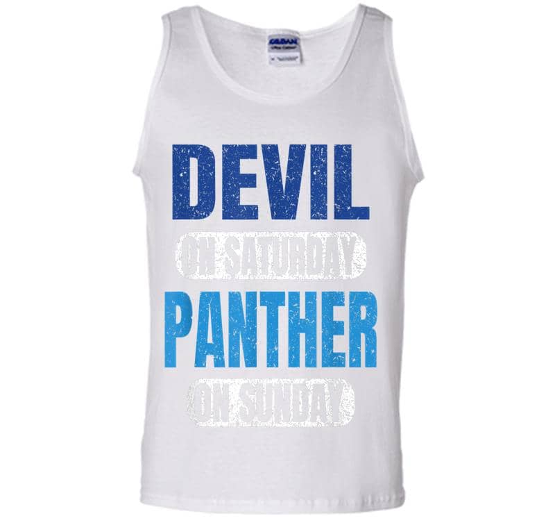 Inktee Store - Devil On Saturday Panther On Sunday Carolina Cute Gift Funny Mens Tank Top Image
