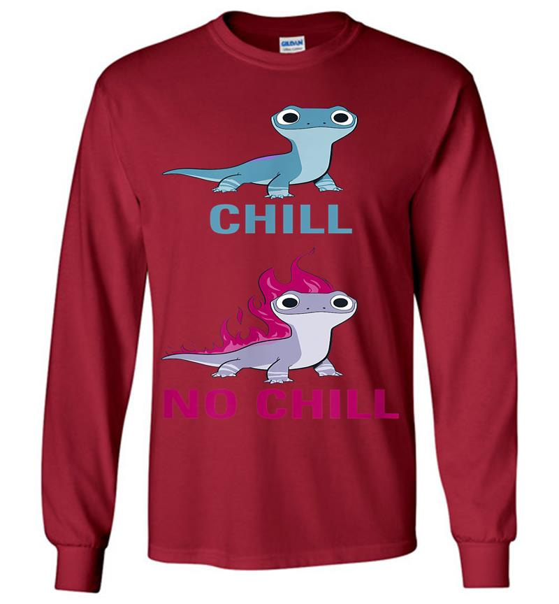 Inktee Store - Disney Frozen 2 Salamander Chill Vs No Chill Long Sleeve T-Shirt Image