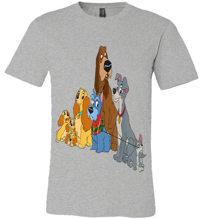 Inktee Store - Disney Lady And The Tramp Dogs Premium T-Shirt Image