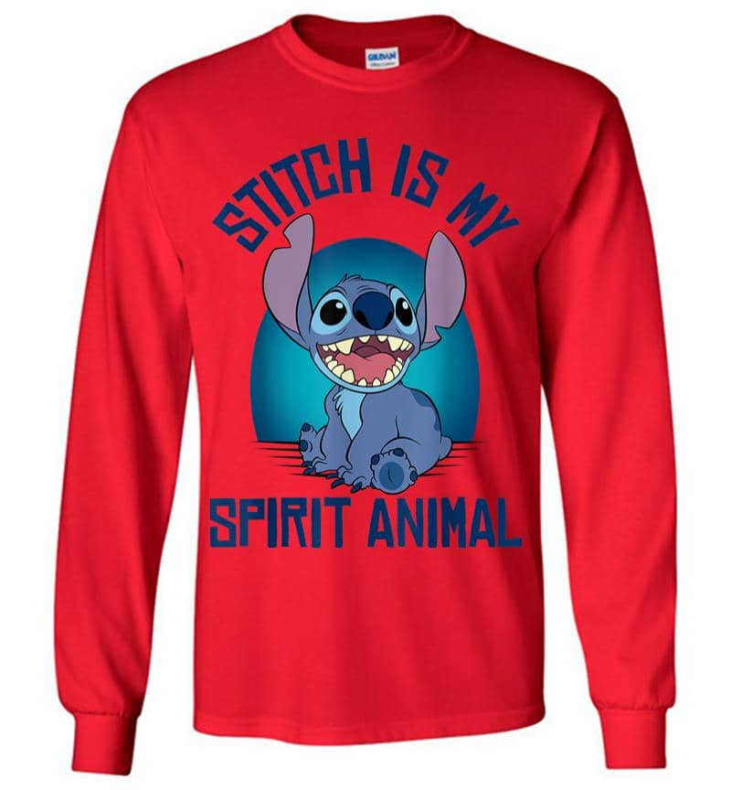 Inktee Store - Disney Lilo Stitch Spirit Animal Stitch Long Sleeve T-Shirt Image