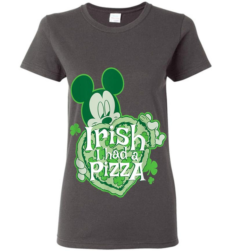 Inktee Store - Disney Mickey Irish I Had Pizza St. Patrick'S Day Womens T-Shirt Image