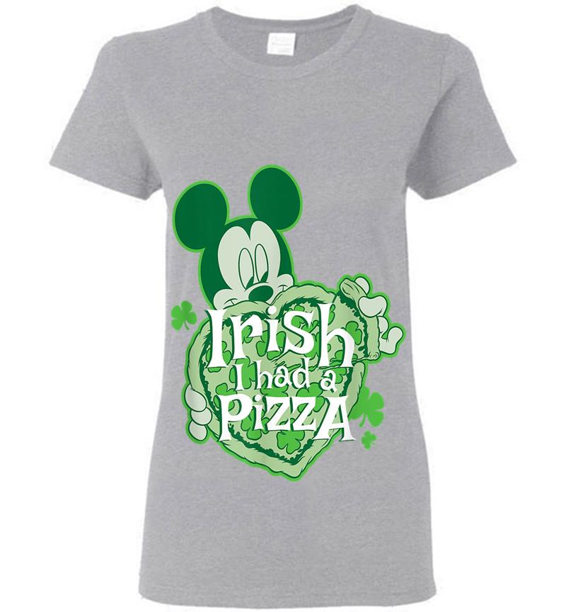 Inktee Store - Disney Mickey Irish I Had Pizza St. Patrick'S Day Womens T-Shirt Image