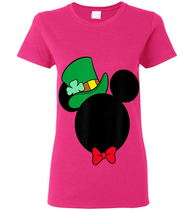 Inktee Store - Disney Mickey Mouse Icon St. Patrick'S Day Irish Womens T-Shirt Image