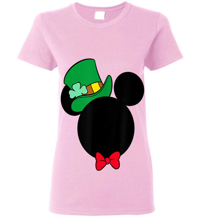 Inktee Store - Disney Mickey Mouse Icon St. Patrick'S Day Irish Womens T-Shirt Image
