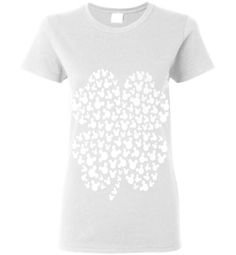 Inktee Store - Disney Mickey Mouse Icons Shamrock St. Patrick'S Day Premium Womens T-Shirt Image