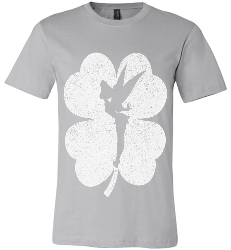 Inktee Store - Disney Tinker Bell Shamrock Silhouette St. Patrick'S Day Premium Premium T-Shirt Image