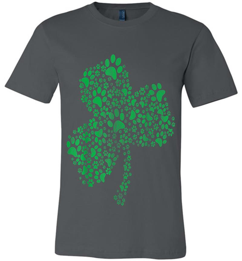 Dog Paw Shamrock Shamrock Clover St Patricks Day Premium T-Shirt