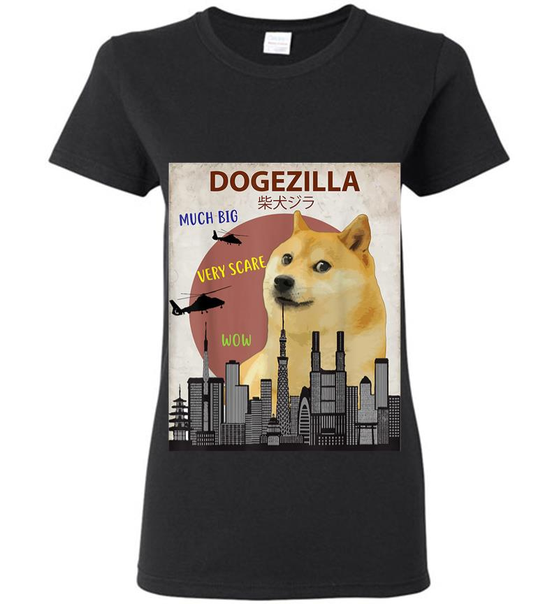 Dogezilla Funny Doge Meme Shiba Inu Dog Women T-Shirt