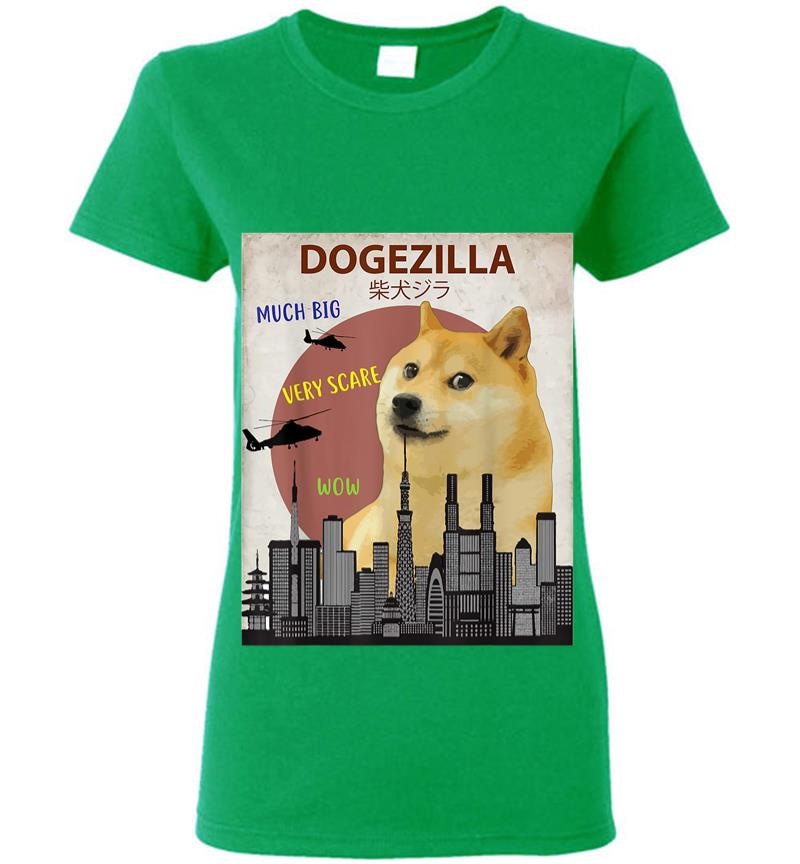 Inktee Store - Dogezilla Funny Doge Meme Shiba Inu Dog Women T-Shirt Image