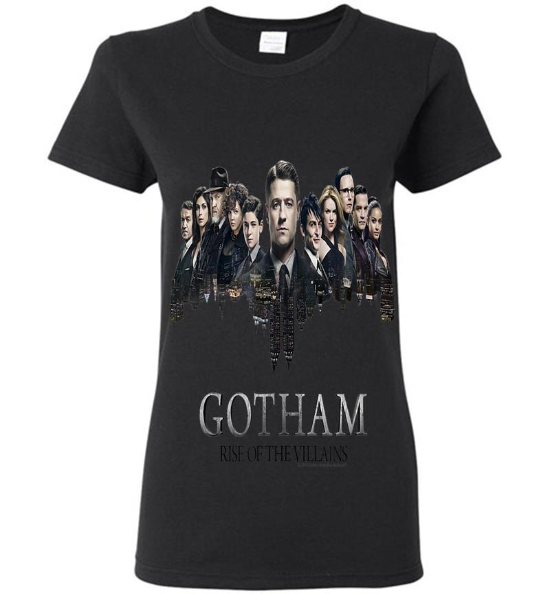 Gotham Tv Series Skyline Cast Womens T-Shirt
