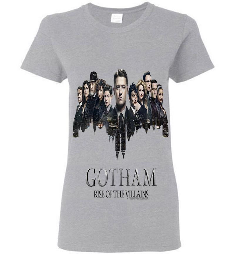 Inktee Store - Gotham Tv Series Skyline Cast Womens T-Shirt Image