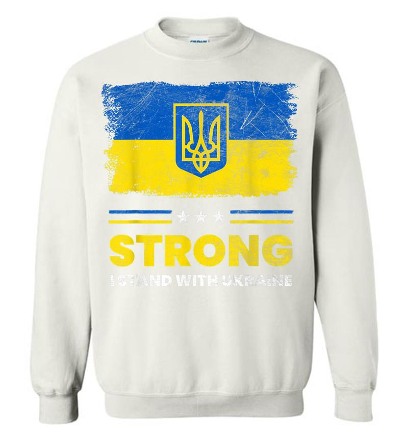 Inktee Store - I Stand With Ukraine Flag Ukrainian Flag Ukraine Sweatshirt Image