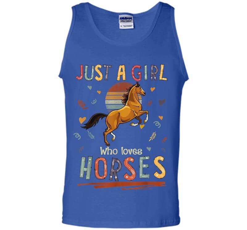 Inktee Store - Just A Girl Who Loves Horses Funny Horse Mens Tank Top Image
