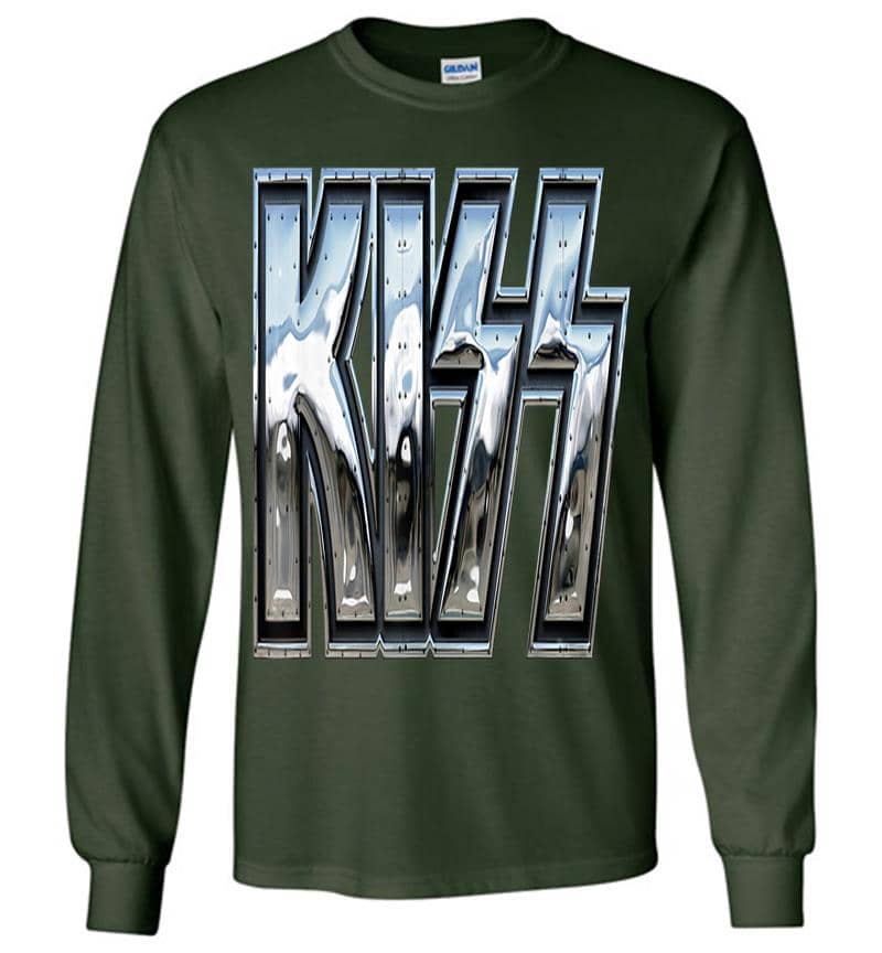 Inktee Store - Kiss Chrome Long Sleeve T-Shirt Image