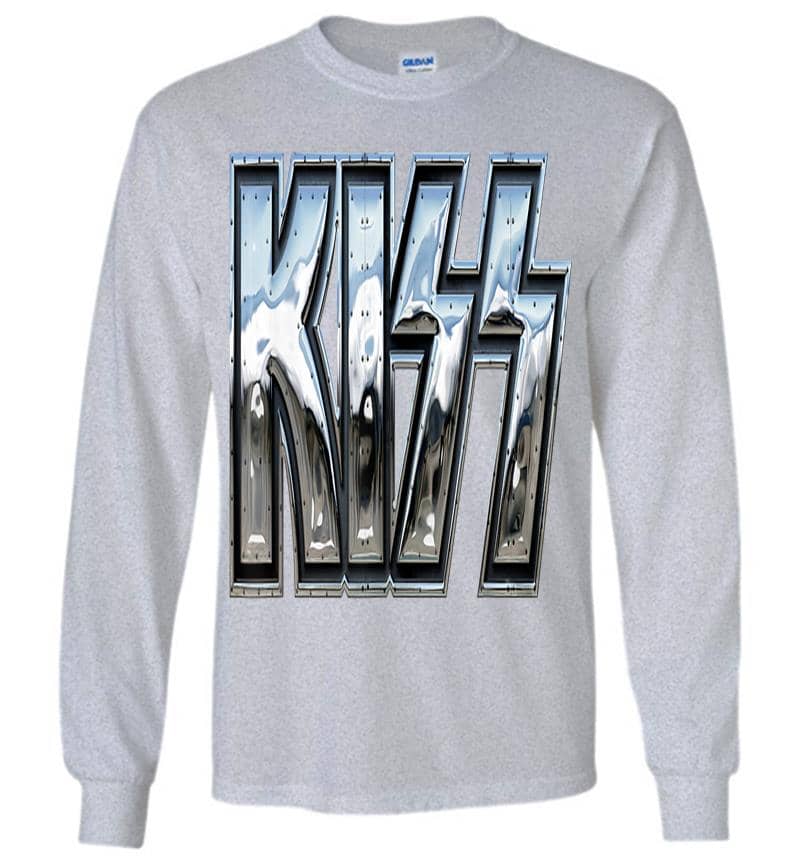 Inktee Store - Kiss Chrome Long Sleeve T-Shirt Image