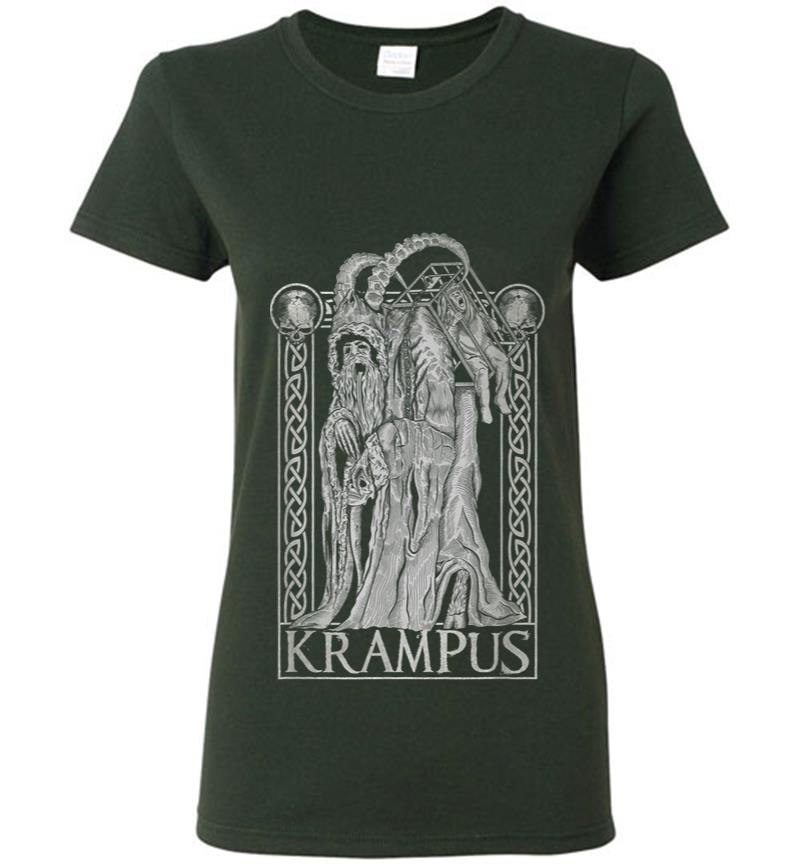 Inktee Store - Krampus Gruss Von Krampus Dark Gothic Christmas Women T-Shirt Image