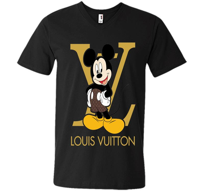 Lv Mickey Mouse V-Neck T-Shirt
