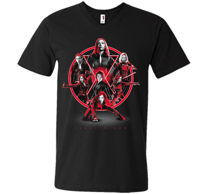 Marvel Avengers Black Widow Multiplied V-Neck T-Shirt