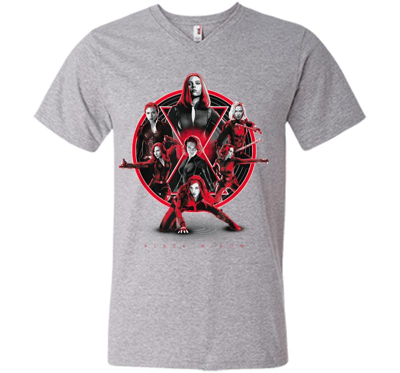 Inktee Store - Marvel Avengers Black Widow Multiplied V-Neck T-Shirt Image