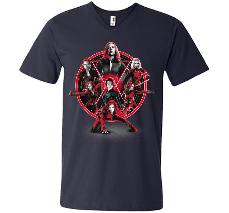 Inktee Store - Marvel Avengers Black Widow Multiplied V-Neck T-Shirt Image
