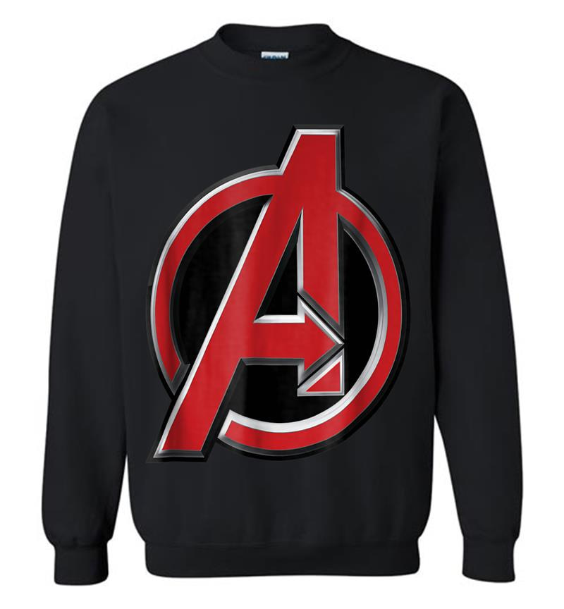 Marvel Avengers Classic Red Beveled Logo Graphic Sweatshirt