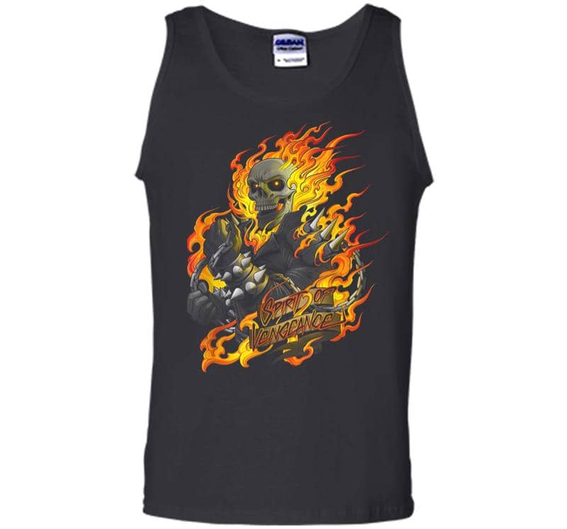 Marvel Ghost Rider Spirit Of Vengeance Flaming Skull Men Tank Top