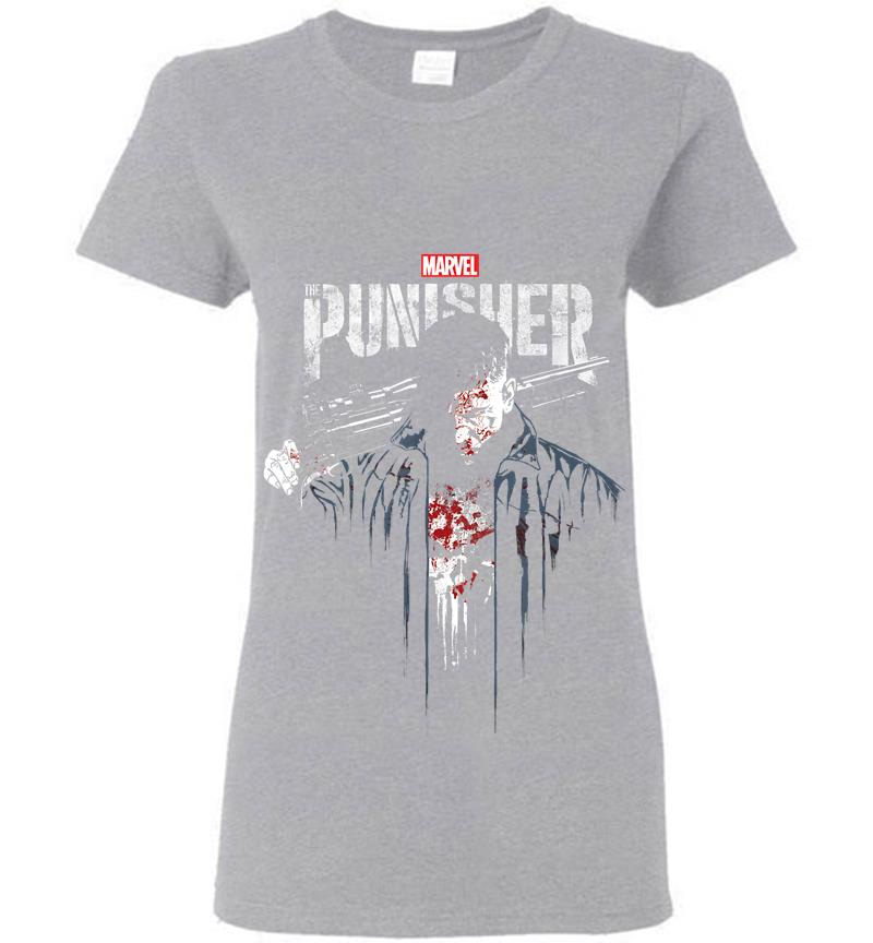 Inktee Store - Marvel The Punisher Frank Castle Vigilante Womens T-Shirt Image