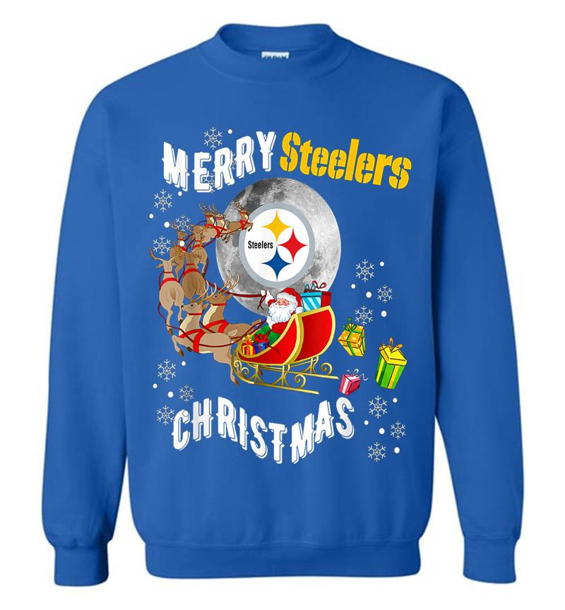 Inktee Store - Merry Christmas Football Pittsburgh Steeler Fan Xmas Sweatshirt Image