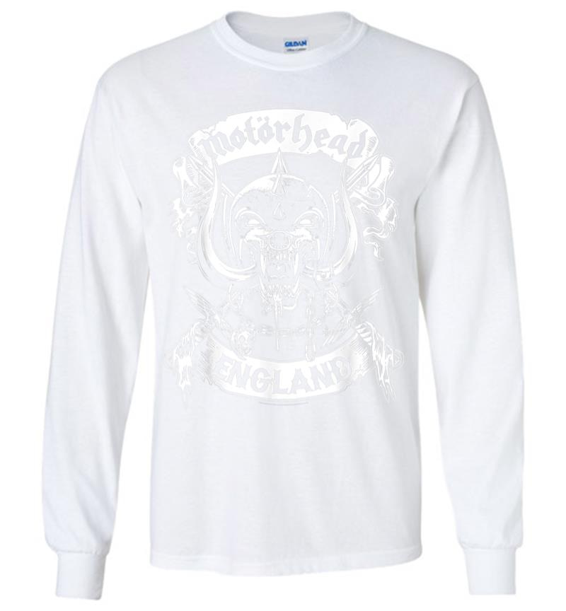Inktee Store - Motrhead England Crossed Swords Long Sleeve T-Shirt Image